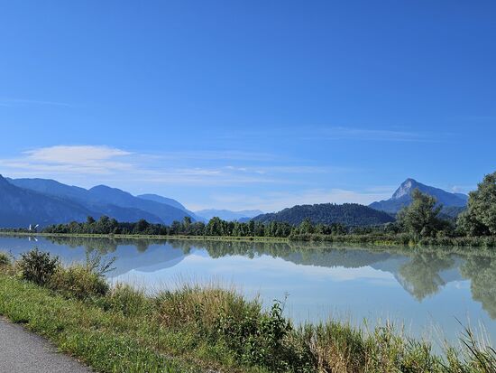 Blick zurück in die Alpen