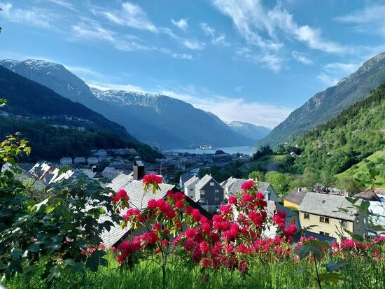 Odda-vom oberen Stadtteil aus betrachtet