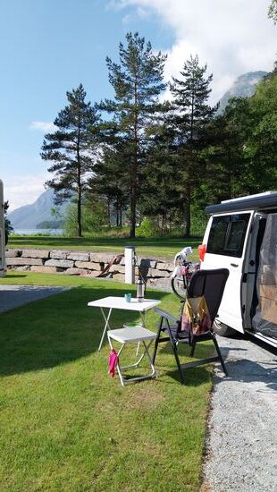 Auf dem Campingplatz Trolltunga in Odda.