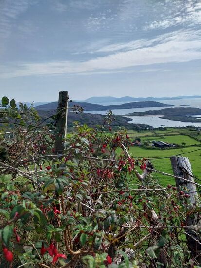 Wanderung auf schmalem Weg an der Spitze