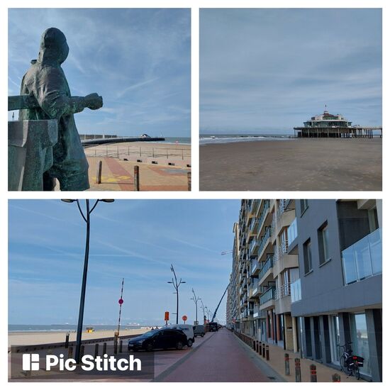 Belgien- zubetonierte Strandpromenade gesäumt von hohen Hochhäusern kein Baum weit und breit... Wir bleiben nicht lange!