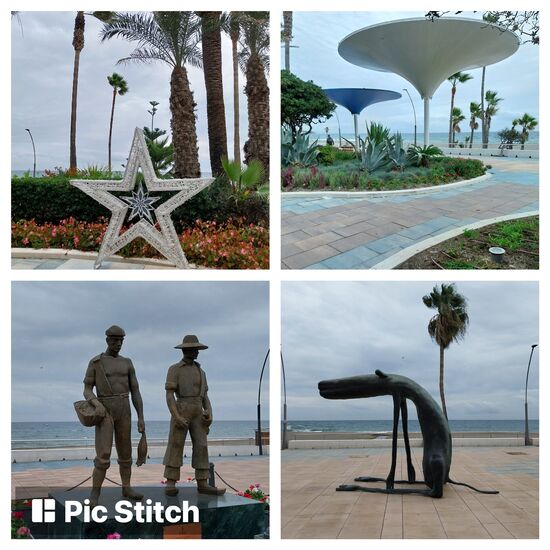 Estepona: wunderschön angelegte, liebevoll bepflanzte Strandpromenade