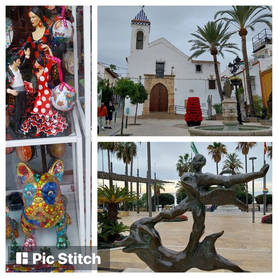 Marbella: Shops, Kirchen, Dalifiguren...