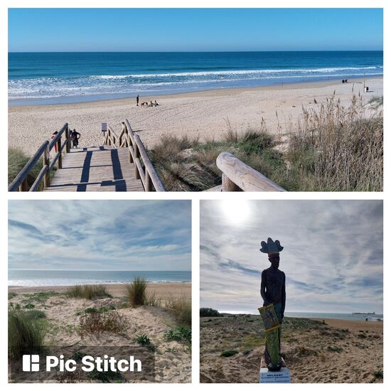 Chiclana de la Fontera: breiter Sandstrand mit Dünen