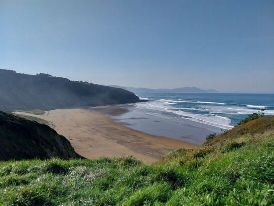 Arriaterra- Strand bei Sopela- es waren sogar Badene anzutreffen 