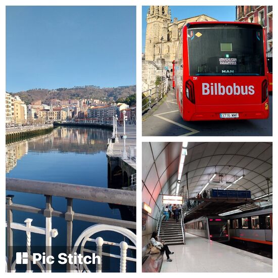 Der Fluß Nerviòn zieht sich durch die ganze Stadt. Alles auch der Strand ist gut mit Metro (zum Strand Linie Plentzia) oder öffentlichen Verkehrsmitteln zu errreichen.