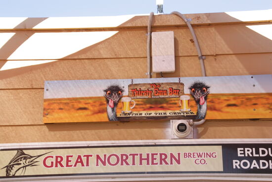 Durstig? Hungrig waren die Emus