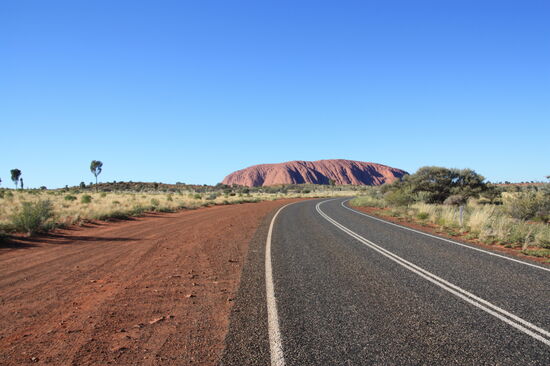 Die Anfahrt auf den Uluru