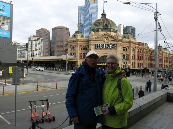 Blick auf die Flinders Station