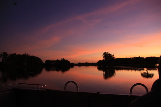 Sonnenaufgang auf dem Yellow Water Billabong