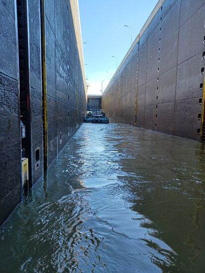 Beeindruckende 18 m abwärts zur Elbe