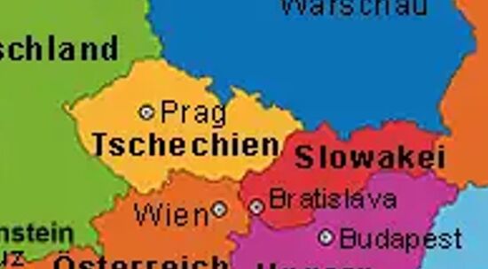 Übersicht über den Teil Europas, durch den uns die Reise führt.