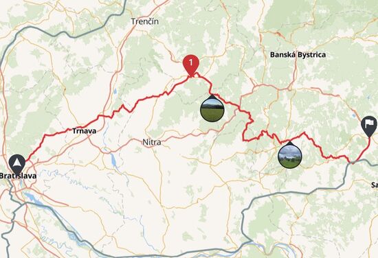 Toller Tag mit herrlichem Sonnenschein, 322 Kilometer durch die Niedere Tatra.