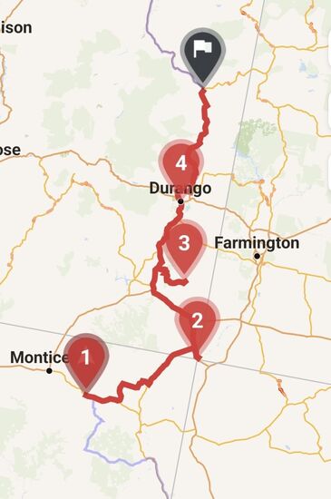 Pagosa - Colorado Springs, 508 Kilometer,