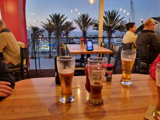 Abendessen im Applebees, tolles Essen, Klasse Ausblick.