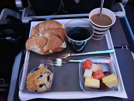 Wahnsinnig gute Verpflegung an Board des Heimfluges mit Condor.