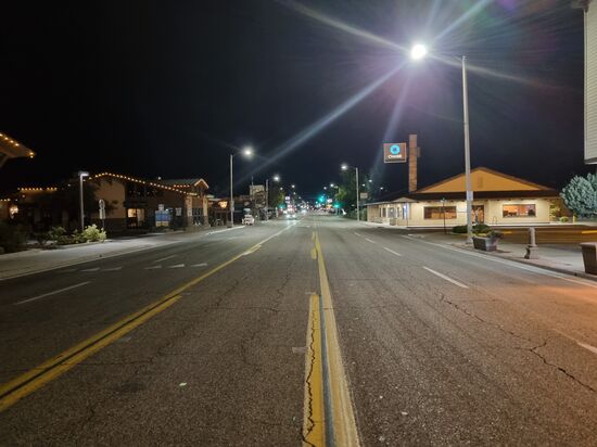 Bishop, Main Street by Night