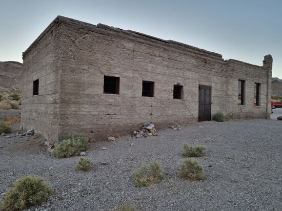 Gefängniss einer Geisterstadt bei Beatty., Rhyolite.