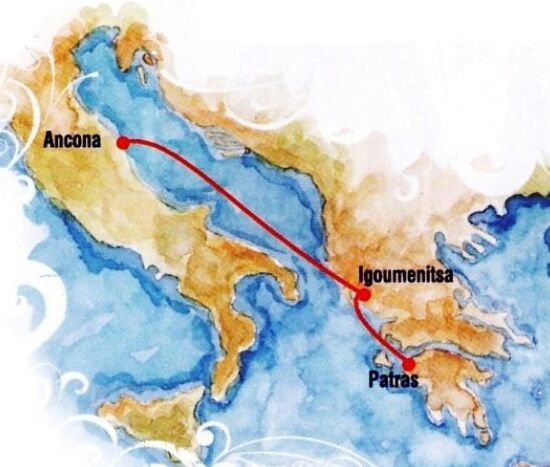Die Überfahrt mit der Fähre von Ancona nach Igoumenitsa dauert schlappe 22 Stunden, aber wir haben ja tolle Kabinen damit wir erholt am 23.5. Samstagabends den ersten Motorradfahrtag um 18 Uhr in Igoumenitsa beginnen können und, so ist der Plan, endlich Motorrad fahren dürfen bis nach Palermo Beach in Albanien um dort am Strand zu schlafen.
P.S. Nach Patras geht es dann in einem der kommenden Jahre, um auch den Süden Griechenlands auf der Halbinsel Peloponnes zu bereisen.