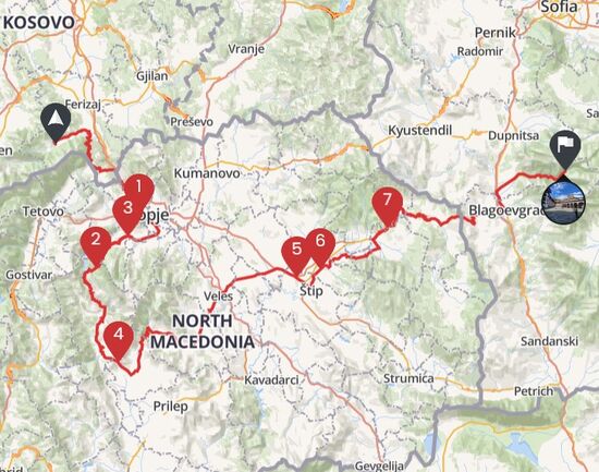 Strpce-Veles, 260 harte Kilometer.