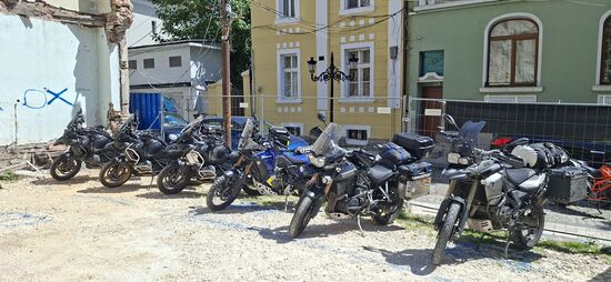 Parkplatz im Plovdiv City Center, so heißt auch das Hotel, warum wohl.