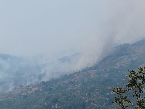Gewaltige Brände rings um uns rum, zwischendurch hatten wir Angst von dem Feuer eingekesselt zu werden.