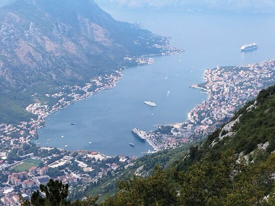 Blick auf Kotor, dort wird heute übernachtet