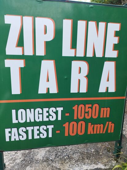 Längste und schnellste Zip Line, Seilrutsche, parallel zur Brücke. Wir sind natürlich ALLE gefahren, war echt toll.