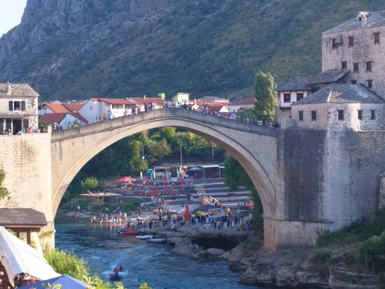 Die berühmte Brücke in Mostar.