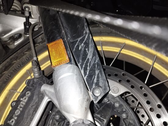 rechts von mir das Vorderrad.