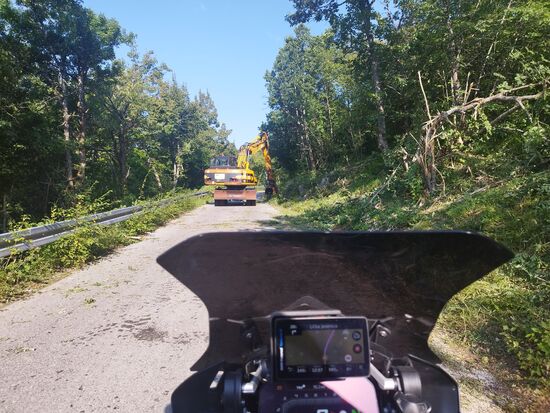 Gleich morgens nach 7 Kilometern, erstmal kein Durchkommen