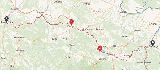 Wunderschöne bosnische Landschaften, schöne, kleine Strâßchen.