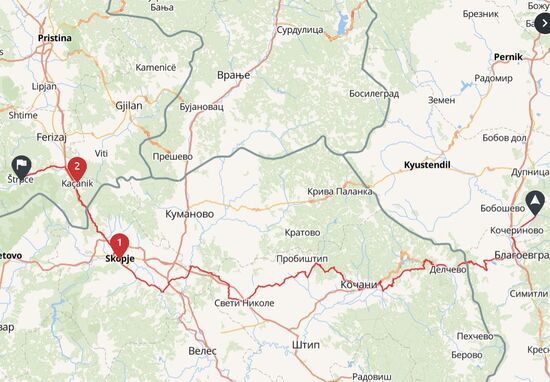 Bulgarien-Nord Mazedonien-Kosovo, 318 Kilometer vom Rila Kloster nach Strpce
Heute ging es durch Bulgarien Quer durch das brennende Gebirge in Nordmazedonien und dann zum ersten Mal in den KOSOVO, sehr interessant.