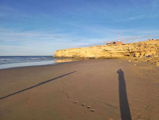 Der Strand, auf den man vom Parkplatz aus gelangen kann