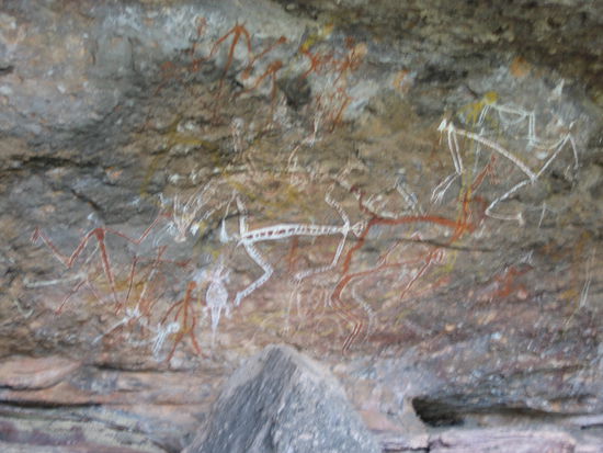 uralte Aboriginal Steinmalereien