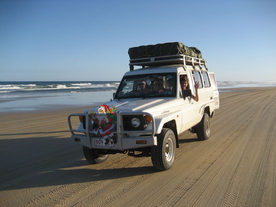 unser Santa Claus Mobil auf Fraser