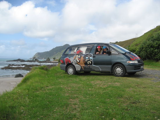 unser kleiner Van mit Silent Jay und Bob