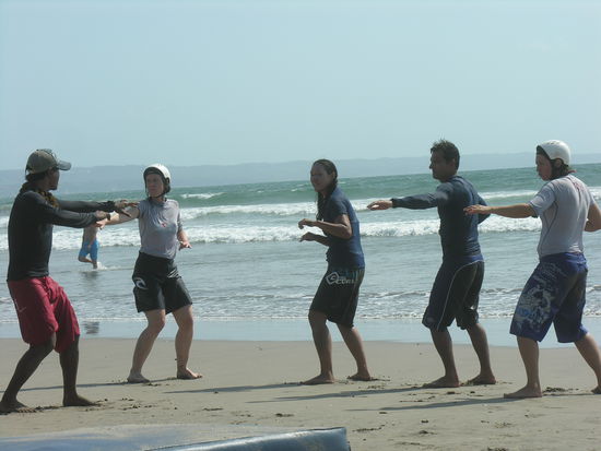 beim Trockentraining ist alles noch ganz einfach