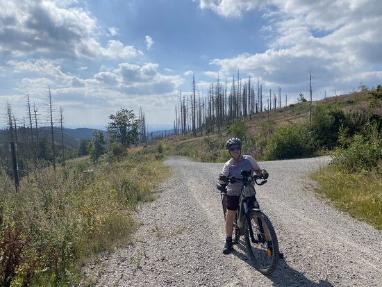 Kurze Rast bevor es noch mal steil wird bis zum Gipfel des Stöberhai.