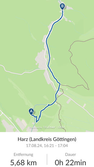 Weiter bis zum Restaurant "Kleine Kommode"