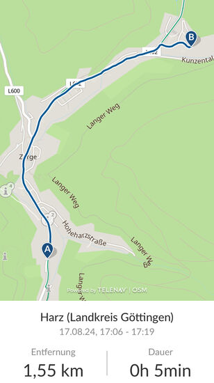 Am Ende von Zorge liegt das Landhotel "Kunzental"