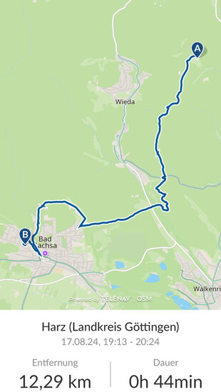 Der Rest des Rückweges.