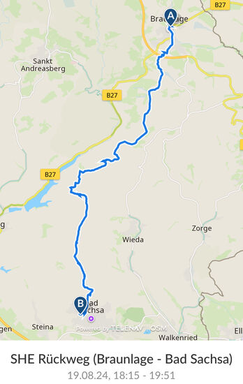 Thomas' Aufzeichnung vom Bosch System (Rückweg von Braunlage nach Bad Sachsa).