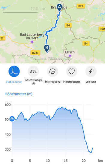 Details zu Thomas' Aufzeichnung vom Bosch System (Rückweg von Braunlage nach Bad Sachsa).