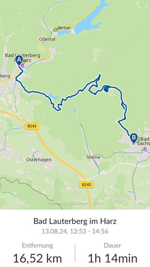 Mein Rückweg. Auf dem Ravensberg bin ich ein paar mal im Kreis gefahren, da ich Steffi nicht gefunden habe. Ich musste mal wieder einen Trail zum Gipfel ausprobieren.