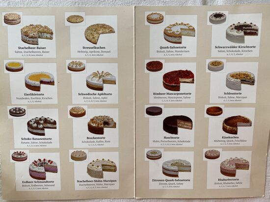 Diese Torten kann man auf Vorbestellung als Ganzes kaufen.