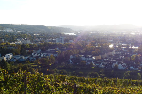 Blick vom Petrisberg über Trier in Richtung Luxemburg