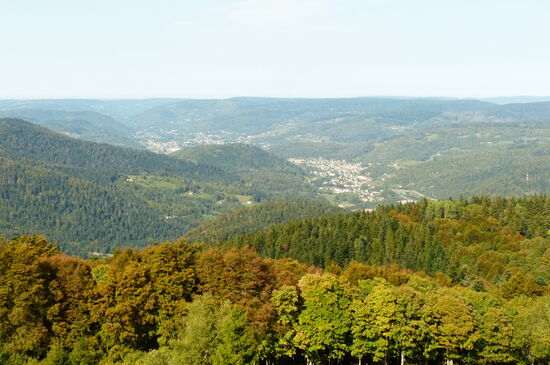 Blick vom Ballon d`Alsace ins Tal der Moselle