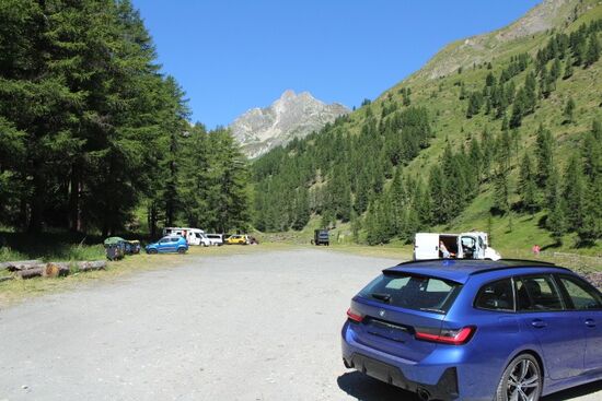 kurze Rast auf demSt. Bernard Pass