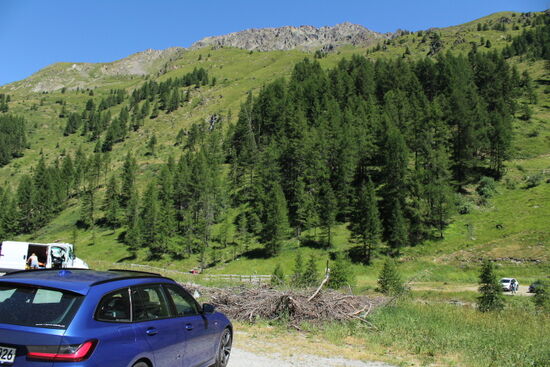 Blick in die Bergwelt des St. Bernard Paß